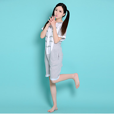 low price Gray Totoro Cotton Adult Unisex Summer Style Kigurumi Pajamas Animal Onesie Sleepwear cheapest online store